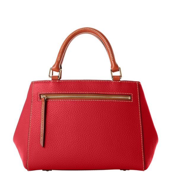 Dooney & Bourke Pebble Grain Small Zip Satchel - Red - Picture 4 of 4